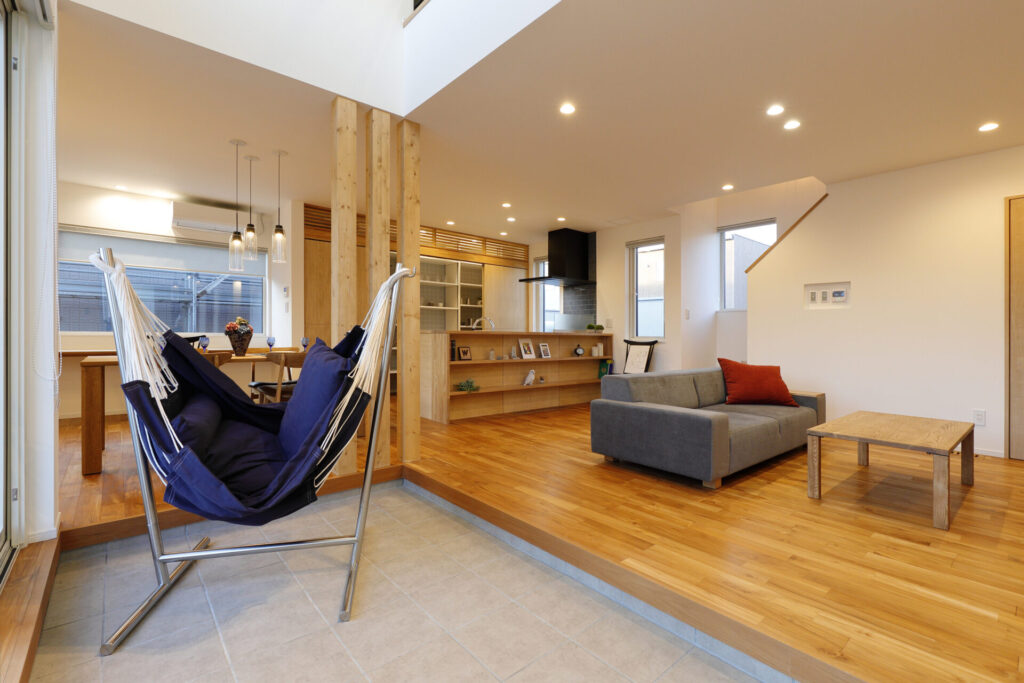 ハンモックと過ごすくつろぎのお部屋